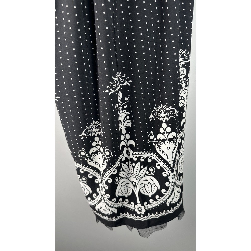 Vintage My Michelle Medium Dress Sweetheart Black White Blue Party Polka Dot - Picture 13 of 13
